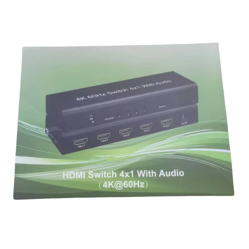Hot Sale 4x1 HDTV Switcher 1.4 3D HD Video 4K Resolution HD Splitter With Two Digital O Outputs 1080p Resolution