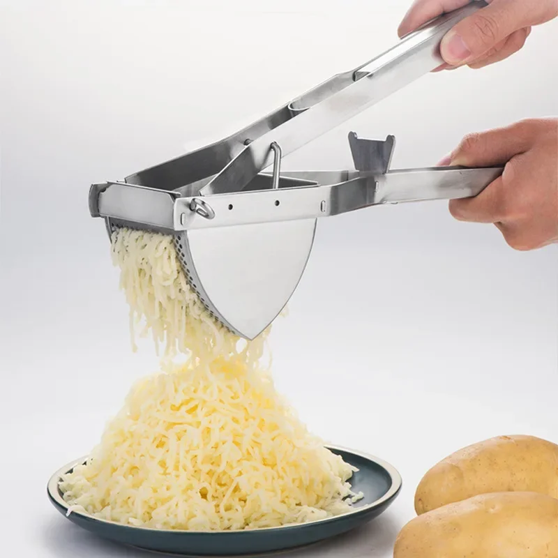 

Potato Stainless Steel Potato Masher Heavy Duty Potato Ricer Masher For Baby Food Fruit Vegetable Juicer