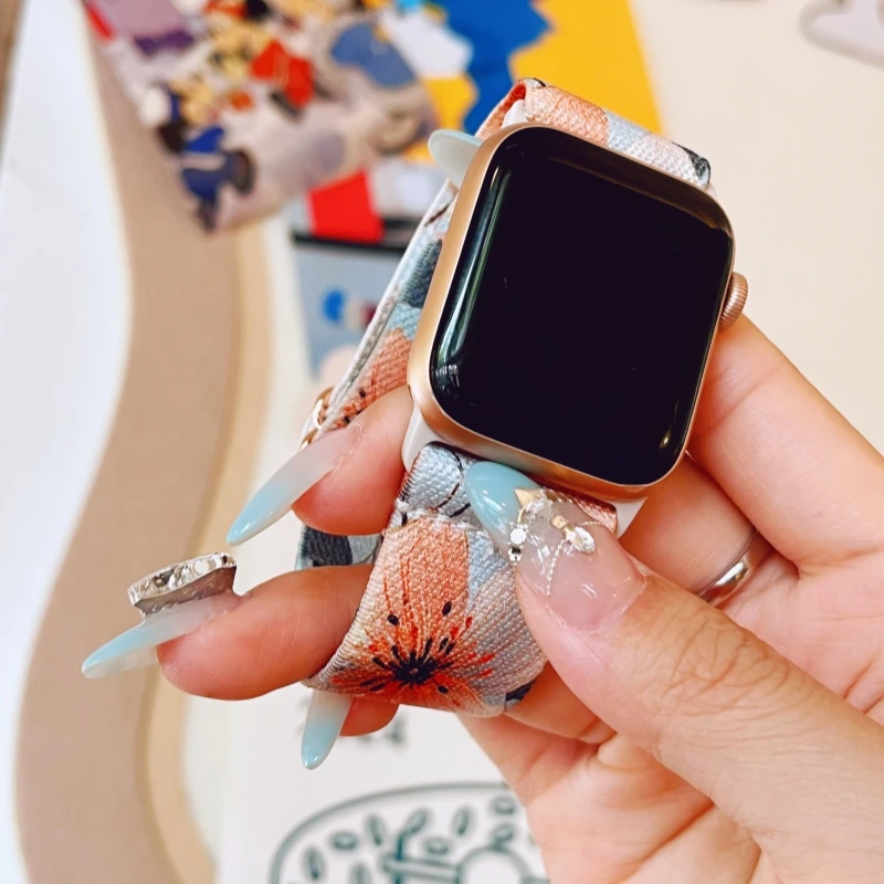 4 عبوات من أشرطة النايلون المتدرجة القابلة للتعديل لسلسلة iWatch 10 9 8 7 6 SE 5 4 3 2 1 Ultra Ultra 2