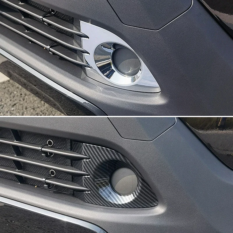 Car Under Front Bumper Fog Light Frame Lamp Shade Grill Cover Bezel Stickers For Toyota Corolla Cross XG10 2021-2024 2025 Hybrid
