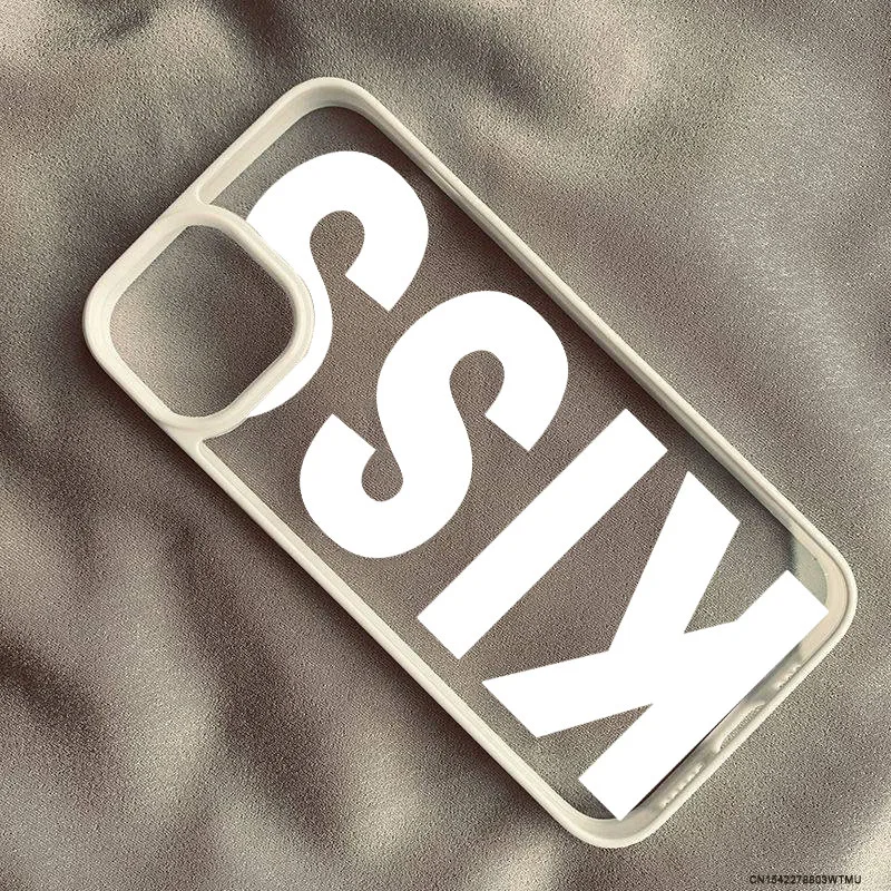 بسيطة الوردي الأسود رسائل قبلة قضية الهاتف آيفون 15 16 13 17 14 برو ماكس 12Mini 11 XR 7 8Plus للصدمات واضح الغلاف الصلب حقيبة #4