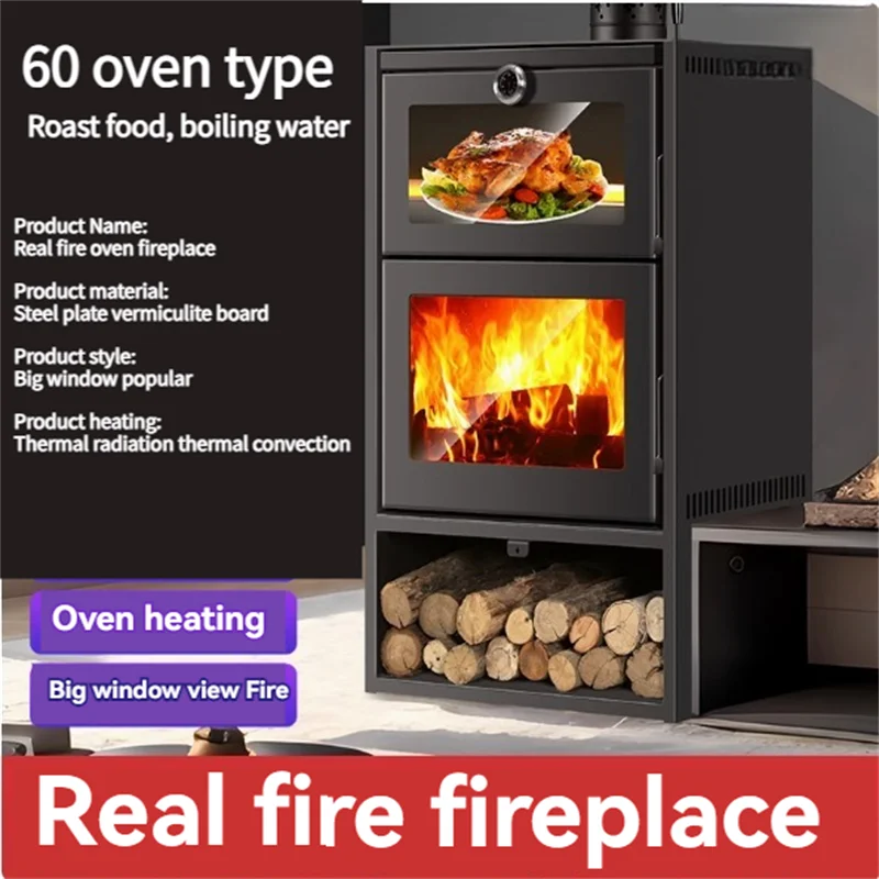 Nieuwste modieuze Europese stijl True Fire Oven Open haard Indoor Kan voedsel en koken water voor huisverwarming