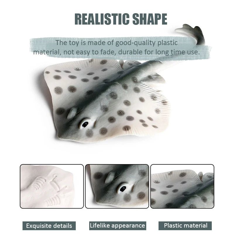 Simulated Ray Ornaments Sea Life Manta Ray Decoration Manta Ray Fish Aquarium Cognitive Educational Toys Fish Tank Accessories