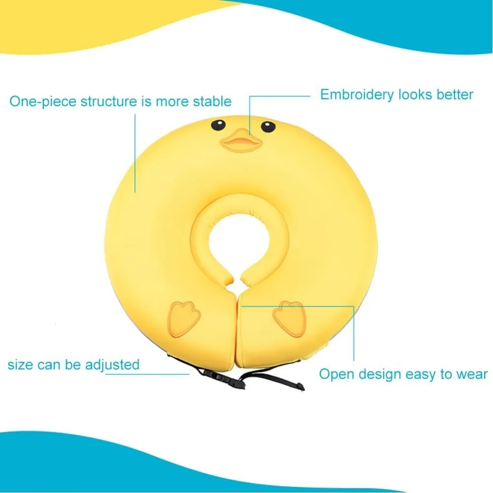 Non-Inflatable Safety Swimming Float Neck Ring Toys, 0-18 Months Baby Float Neck Ring, Head Float Pool Bathtub, Pearl Cotton