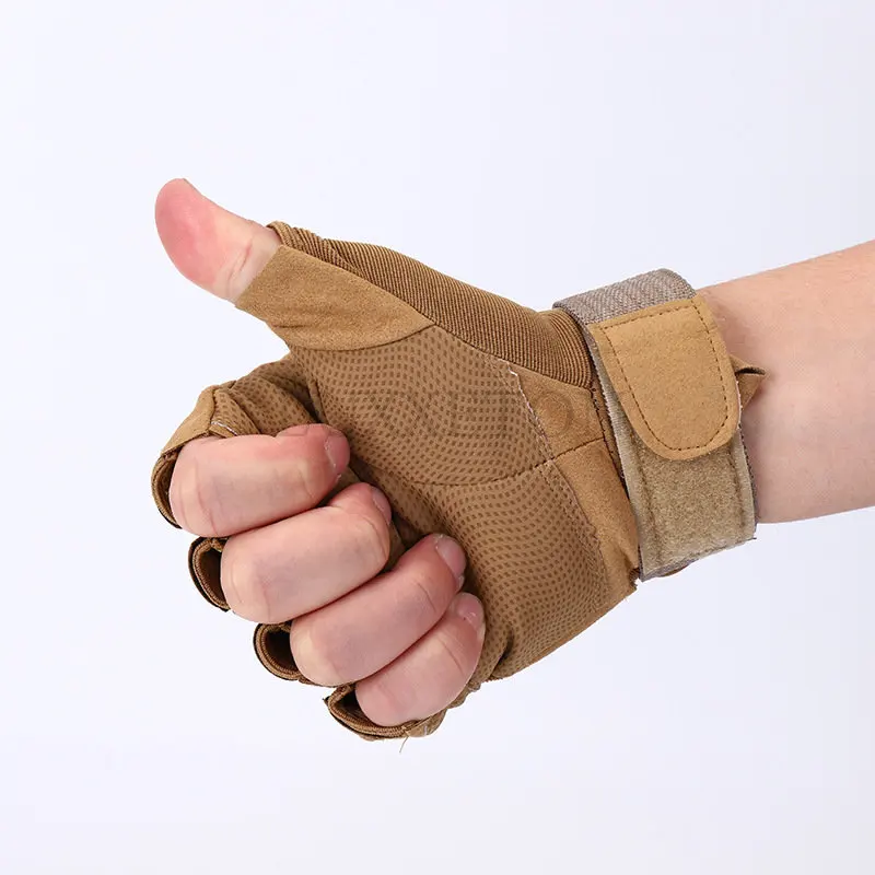 Tactical Gloves Outdoor Sports Army All Finger Combat Motorcycle Anti-skid Carbon Fiber Turtle Shell Fingerless Gloves