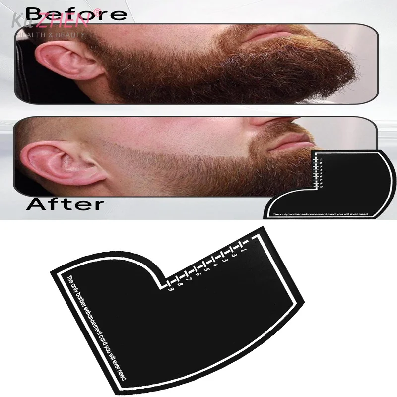 1pcs Hairline Beard Shaping Tools Hairline Enhancement Card Beard Styling Template Men's Trimming Edging Shaping Template Tool