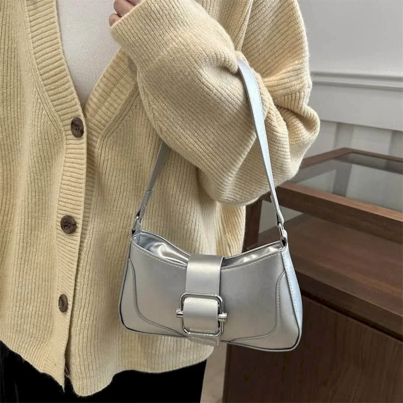 

Elegant Shoulder Bags for Women Solid Korean Style Versatile Handbags Aesthetic Lady Fashion Office Luxury Bags Hot Selling Item