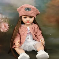55cm Baby Soft Body Realistic Newborn Baby Dolls Full Vinyl Silicone Real Toddler Girl Lifelike Doll Toy
