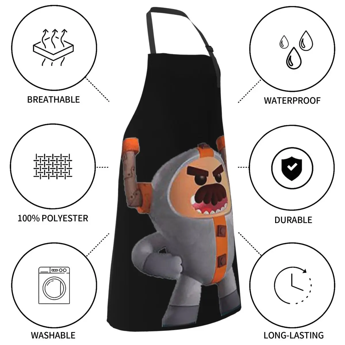 مريلة Go Jetters Chef للطبخ والخبز، مريلة مقاومة للماء لتنظيف المطبخ للنساء والرجال