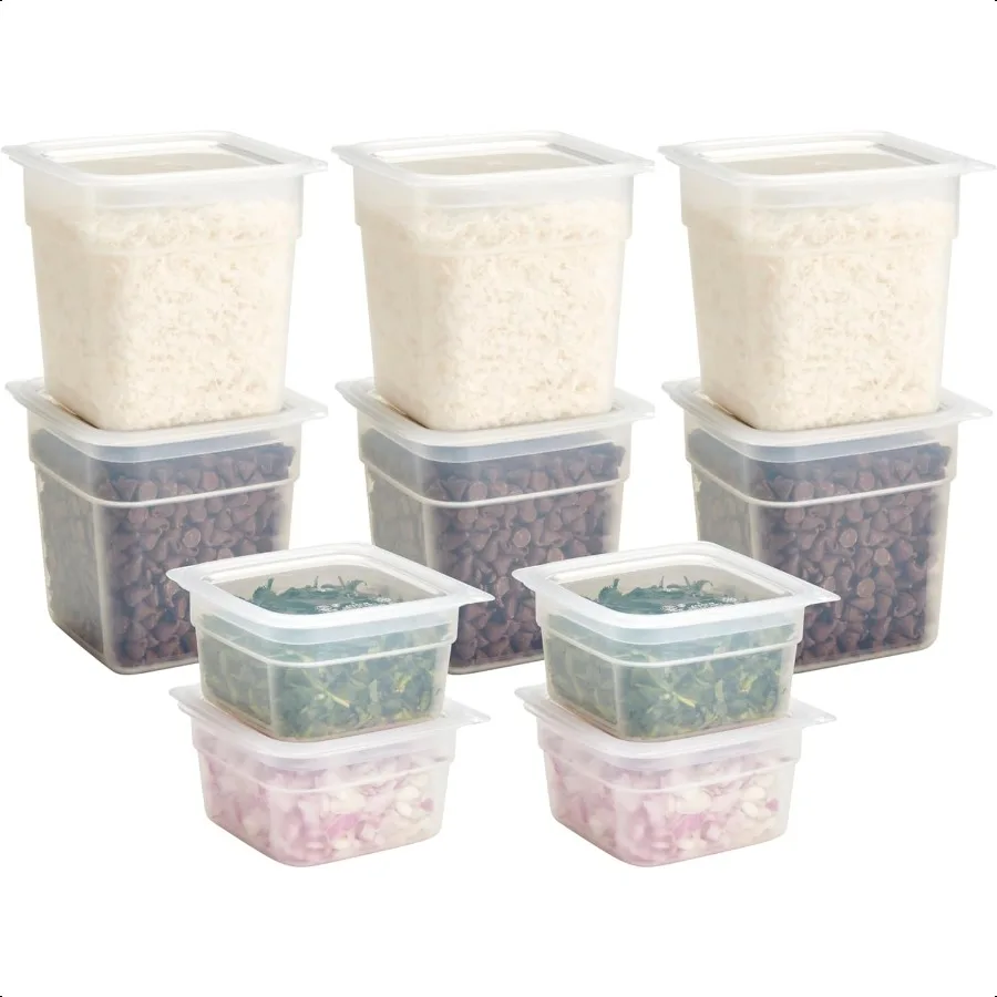 

Cambro Food Storage Storage Containers with Lids Translucent Microwave Safe and BPAFree 16 and 32 oz (ounce) Food Storage Conta