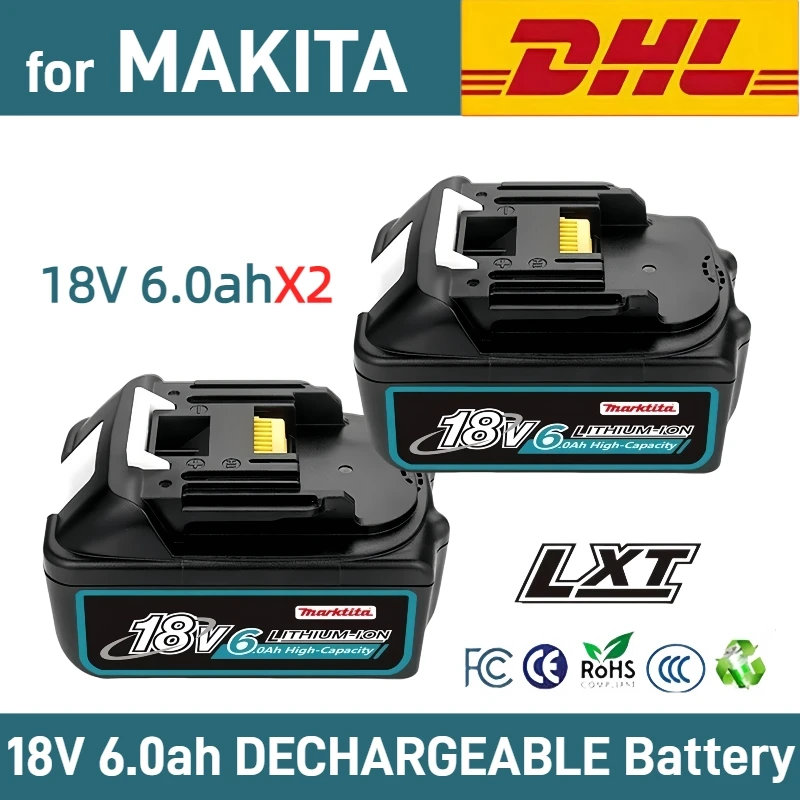 

100% original 18V for Makita Rechargeable 6Ah/8Ah battery, for MakitaPower Tools battery BL1860B BL1840B BL1830B BL1850B BL1815B