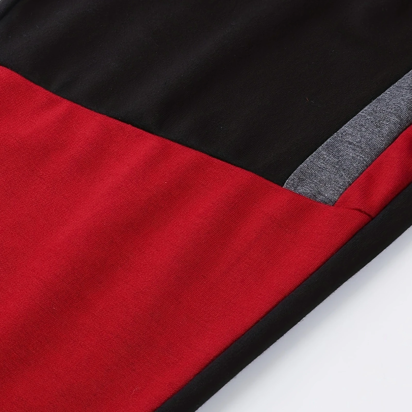 Men's Drawstring Pants with Pockets Stylish Patchwork Mid Rise Leg Trousers Breathable Casual Sweatpants for Spring/Autumn