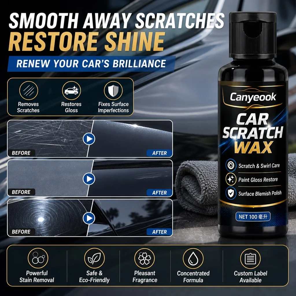 CANYEOOK Car Scratch Wax - Remove Medium & Light Scratches Restore Gloss Polish Paint Surface Imperfections 100ml GGB20111