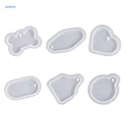 Handmade Round Bone Heart Oval Listing Mold Silicone Pendant Mold Epoxy Resin Casting Mold for Jewelry Making Diy Crafts