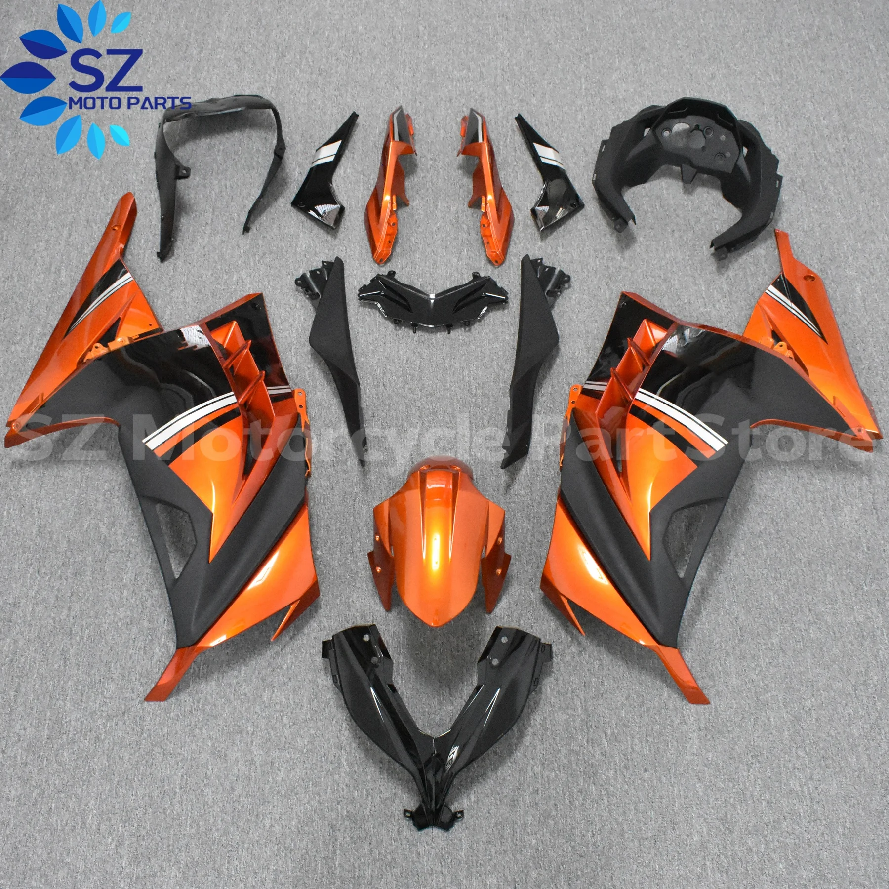 

Motorcycle Fairing Kit Suitable for Kawasaki Ninja 250 Ninja 300 13-17 Years EX250 EX300 2013 2014 2015-2017 Fairing Green Black