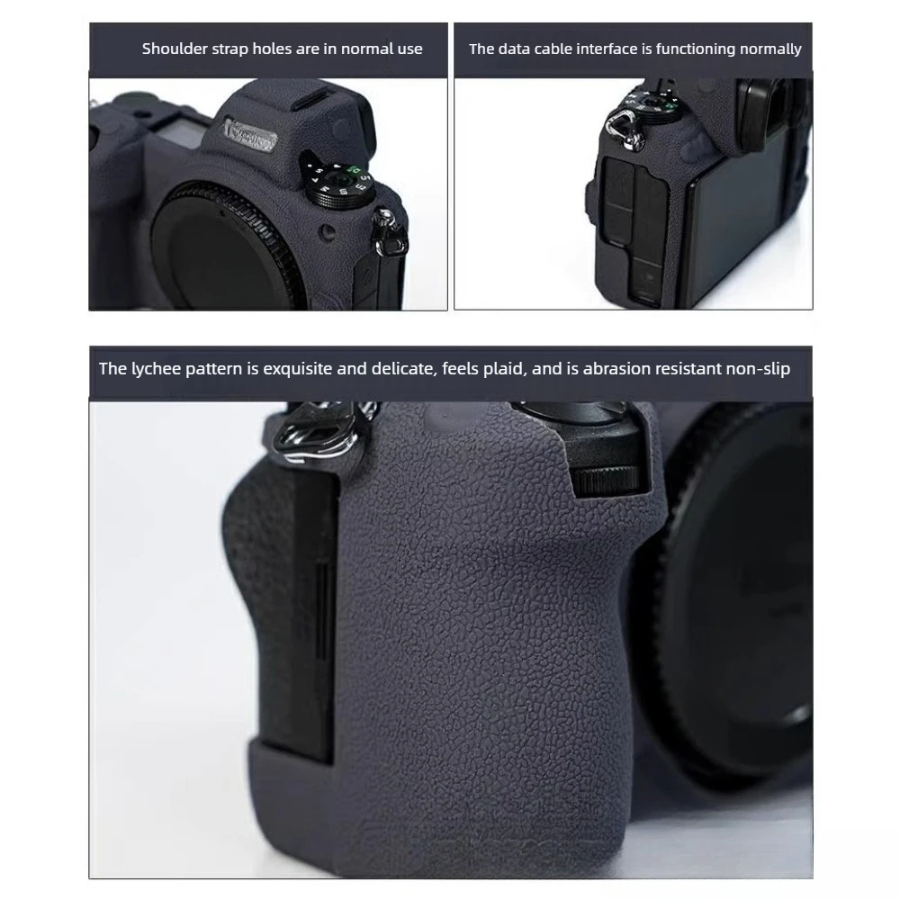 For Nikon Z6II / Z7II Silicone Case Camera bag Case Z72 Silicone Portable cover, Soft Rubber case +1 PCS Free Cleaning Pen