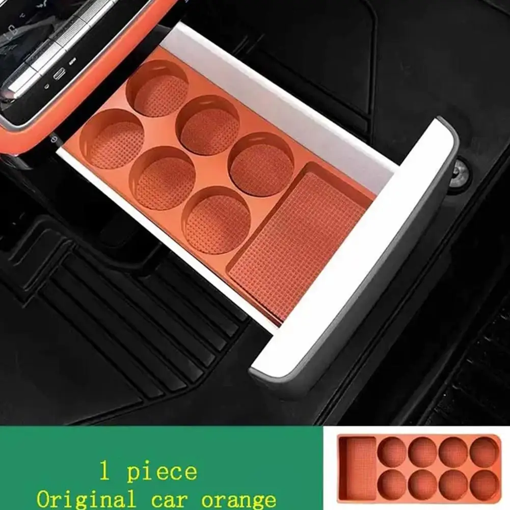 For Li Lixiang L9 2022 2023 Car Refrigerator Storage Silicone Holder Non-slip Box Accessories Cup Holder Protective Contain V8Y8