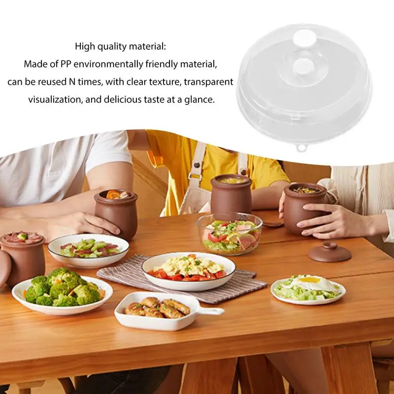 Microwave Splatter Guard Microwave Plate Cover With Vents Anti-Splatter Perforated Guard Oven Splatter Guard For Kitchens