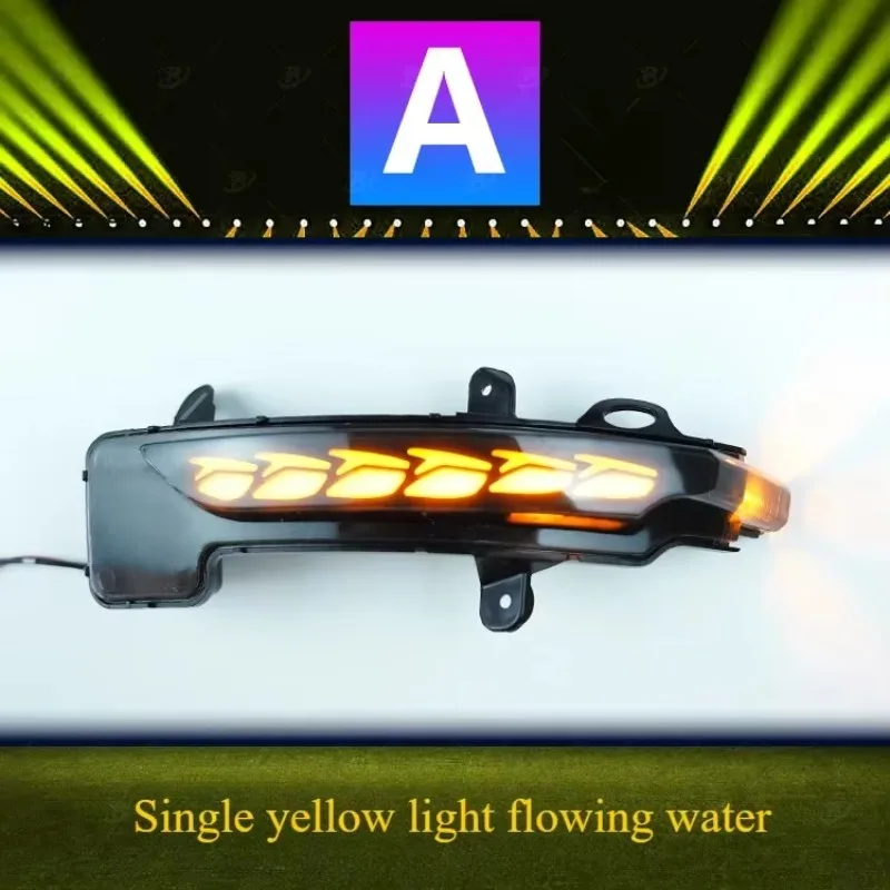 For Geely Coolray Proton X50 Car Rearview Mirror Flowing Water Turn Signal, A Touch of Blue Daytime Running Lights Signal Lamp