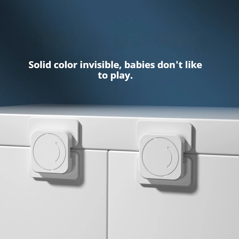 

2/4 Pieces White Flat Drawer Refrigerator Child Safety Lock Water Dispenser Safety Lock Anti-Pinch Door Device Child Safety Lock Cabinet Door Lock Cupboard