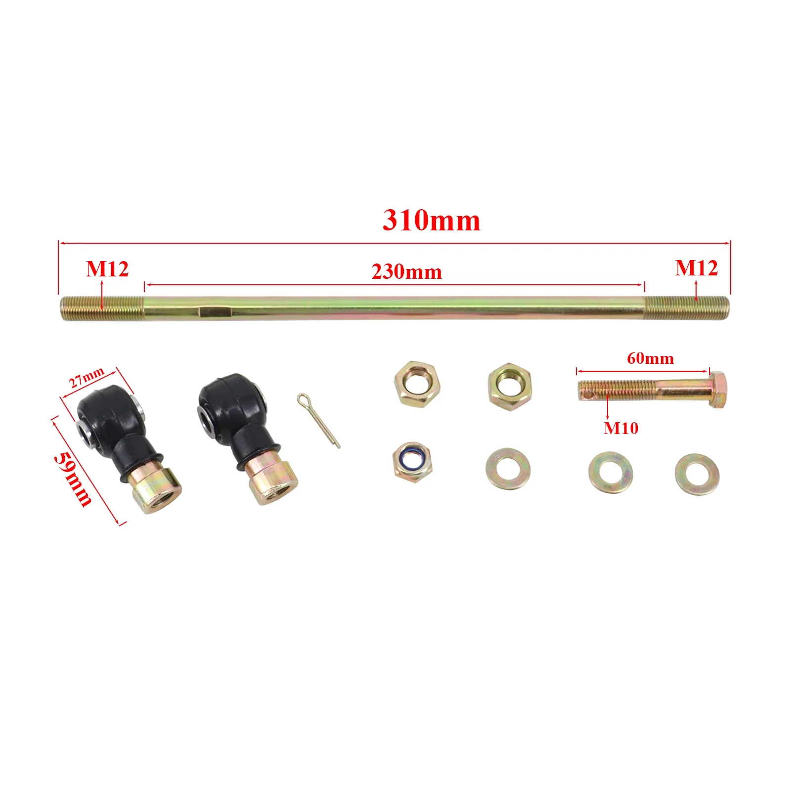 Zestaw końcówek drążka kierowniczego pasuje do Polaris Sportsman 500 700 700 Magnum 500 1998-2012 7061054 7061053 7061138 7061139   Przeguby kulowe