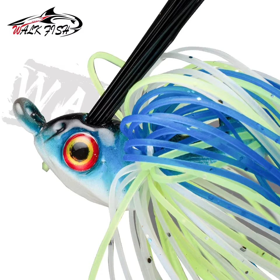 المشي الأسماك 12 جرام 15 جرام سبينر الطعم Uivered مقلوب الفم اليوسفي الأسماك خزان نهر تهزهز الثرثرة الطعم الصيد إغراء باس معالجة