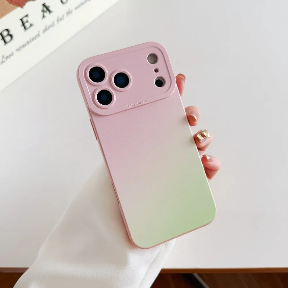 

For iPhone 17 Pro Max Case Gradient Cover With Large Window Camera Protection Anti‑Drop Shockproof Slim with iphone 16 15 14 13