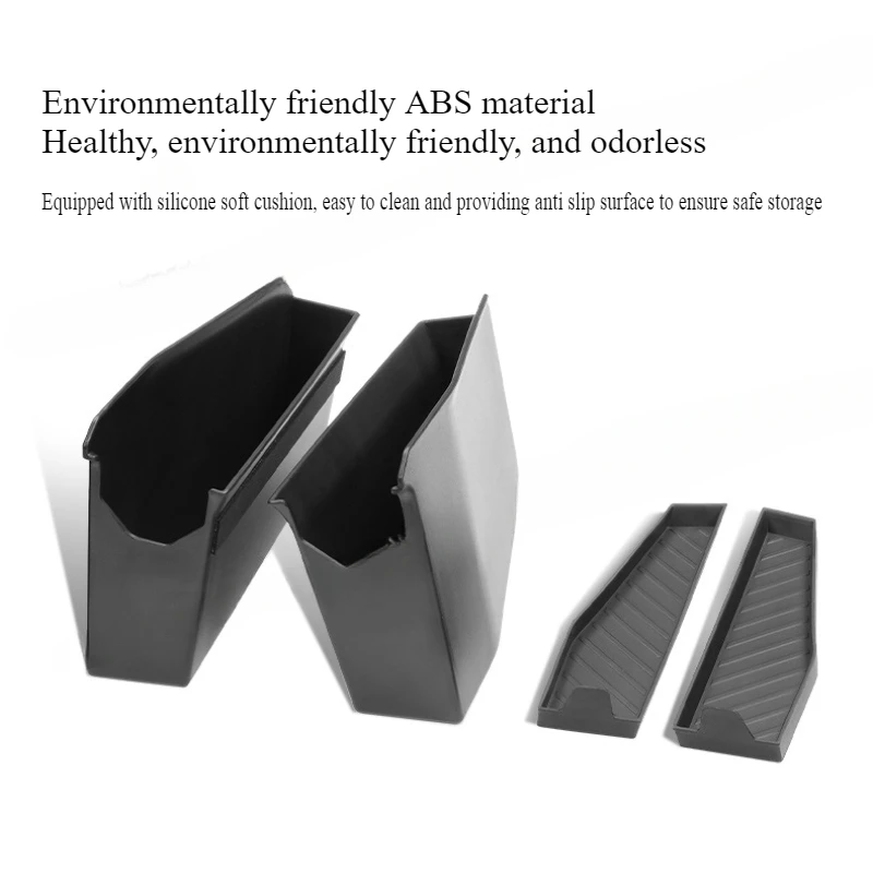 Scatola di immagazzinaggio maniglia porta per Tesla Cybertruck 2024 2025 ABS 4 pezzi aggiornamento porta laterale vassoio portaoggetti organizzatore accessori pickup auto