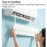 Déflecteur d'air réglable pour climatiseur mural, évite le soufflement direct, pare-vent universel, installation facile 6
