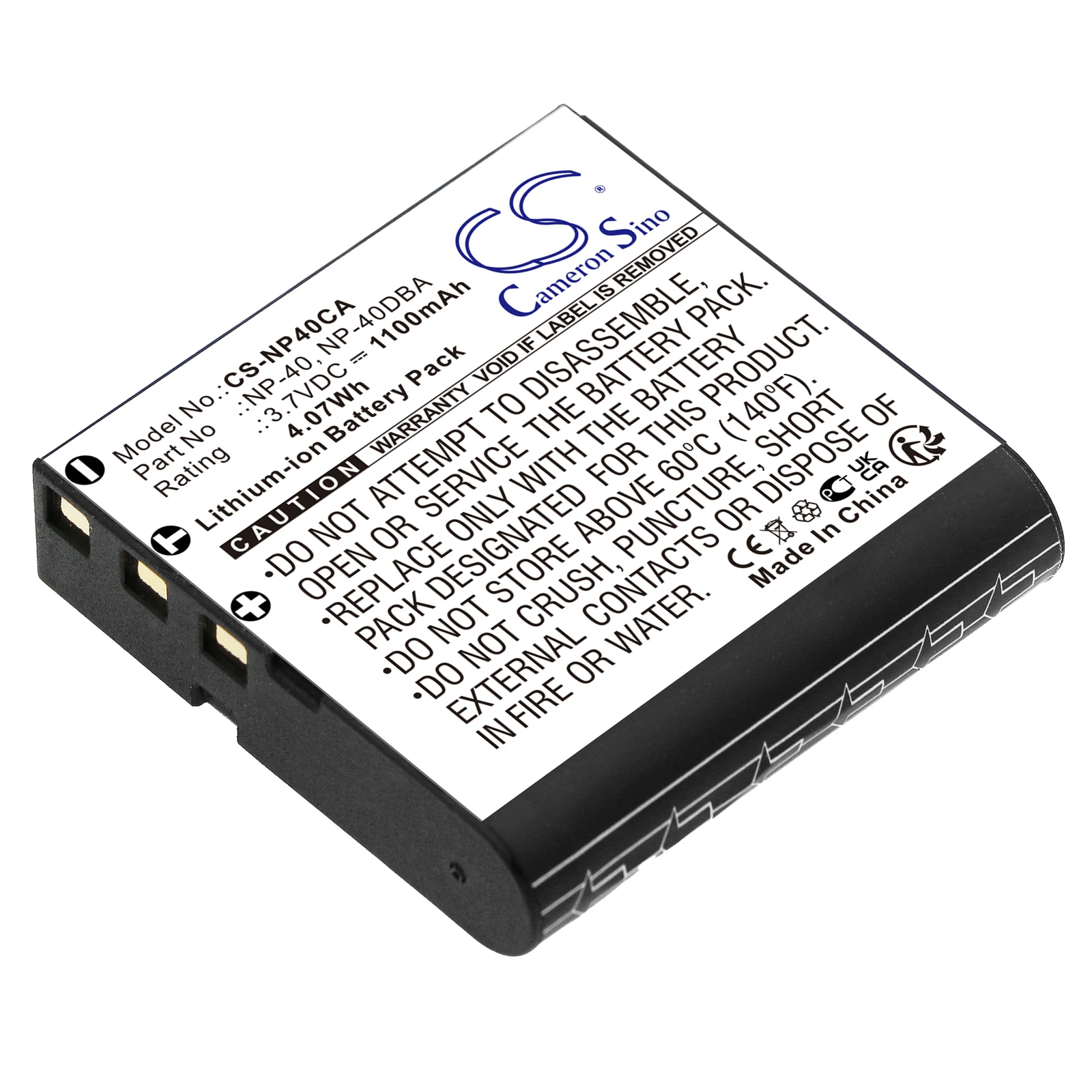 

Li-ion Camera Battery for Digilife, 3.7V, 1100mAh , Compatible Models: Agfaphoto Microflex 100, Agfaphoto Microflex 102
