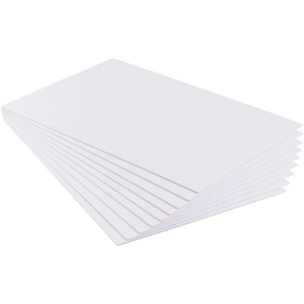 8 Sheets 2mm A4 White Foam Expanded Sheet for Signage Displays and Digital Screen Printing 11.8x7.8inch making kit