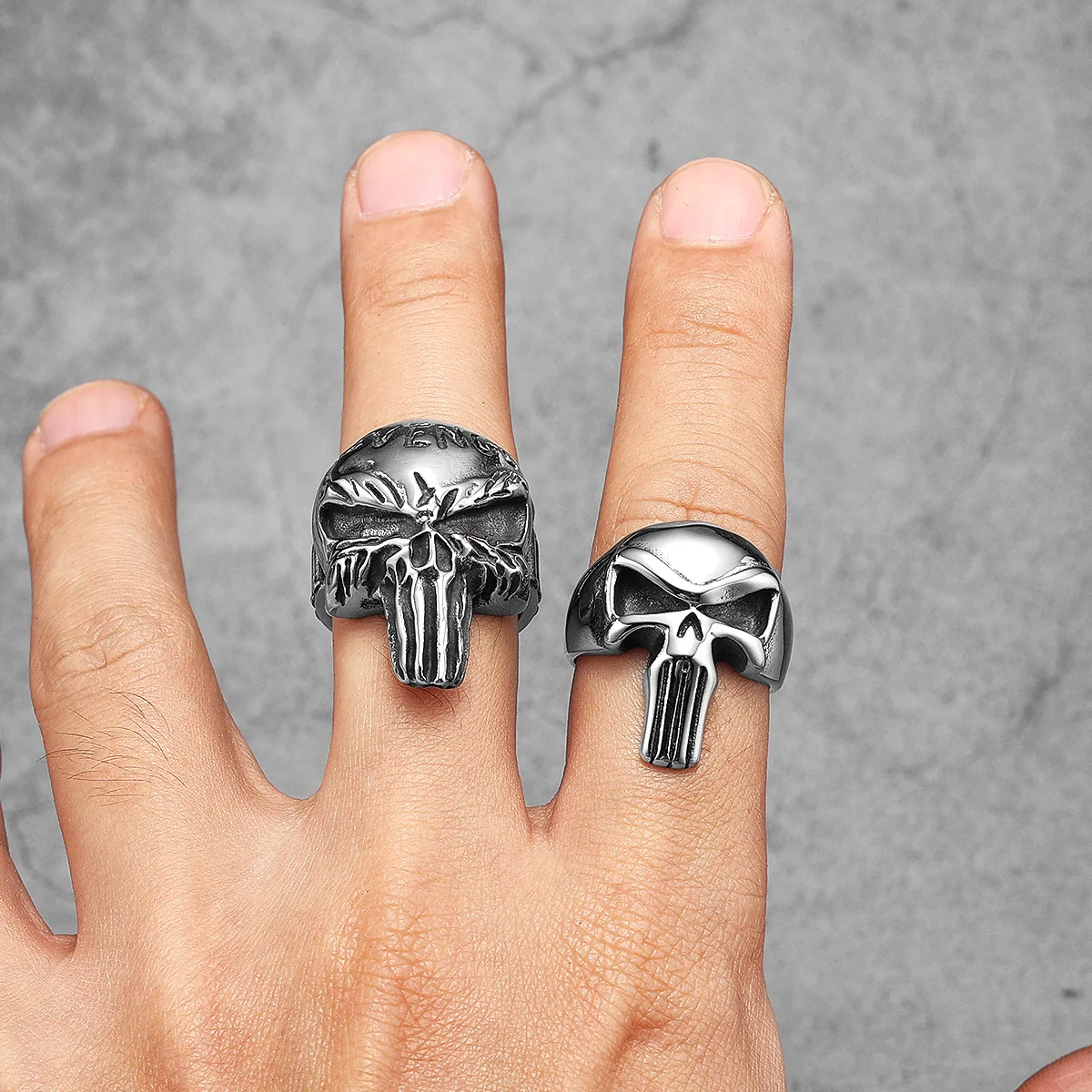 High Polishing Movie Skull Men Rings Stainless Steel Women Jewelry Punk Gothic Rock Vintage Fashion Accessories Gift Wholesale