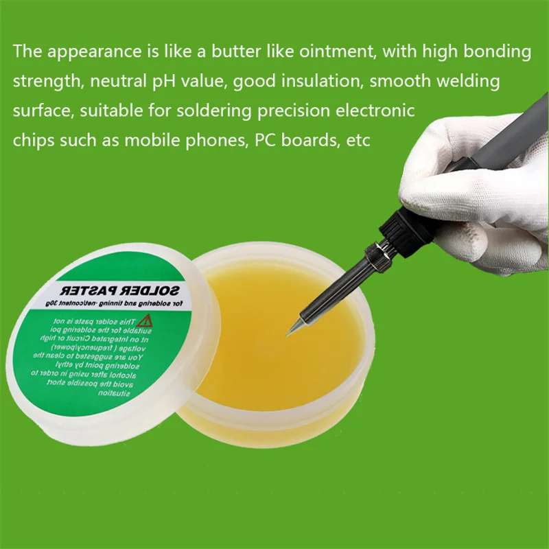1 قطعة 30 جرام/50 جرام/70 جرام/100 جرام المهنية لحام تدفق لحام لحام لصق 183 درجة درجة حرارة متوسطة تدفق لا نظيفة الصنوبري الخافي من الرصاص #3