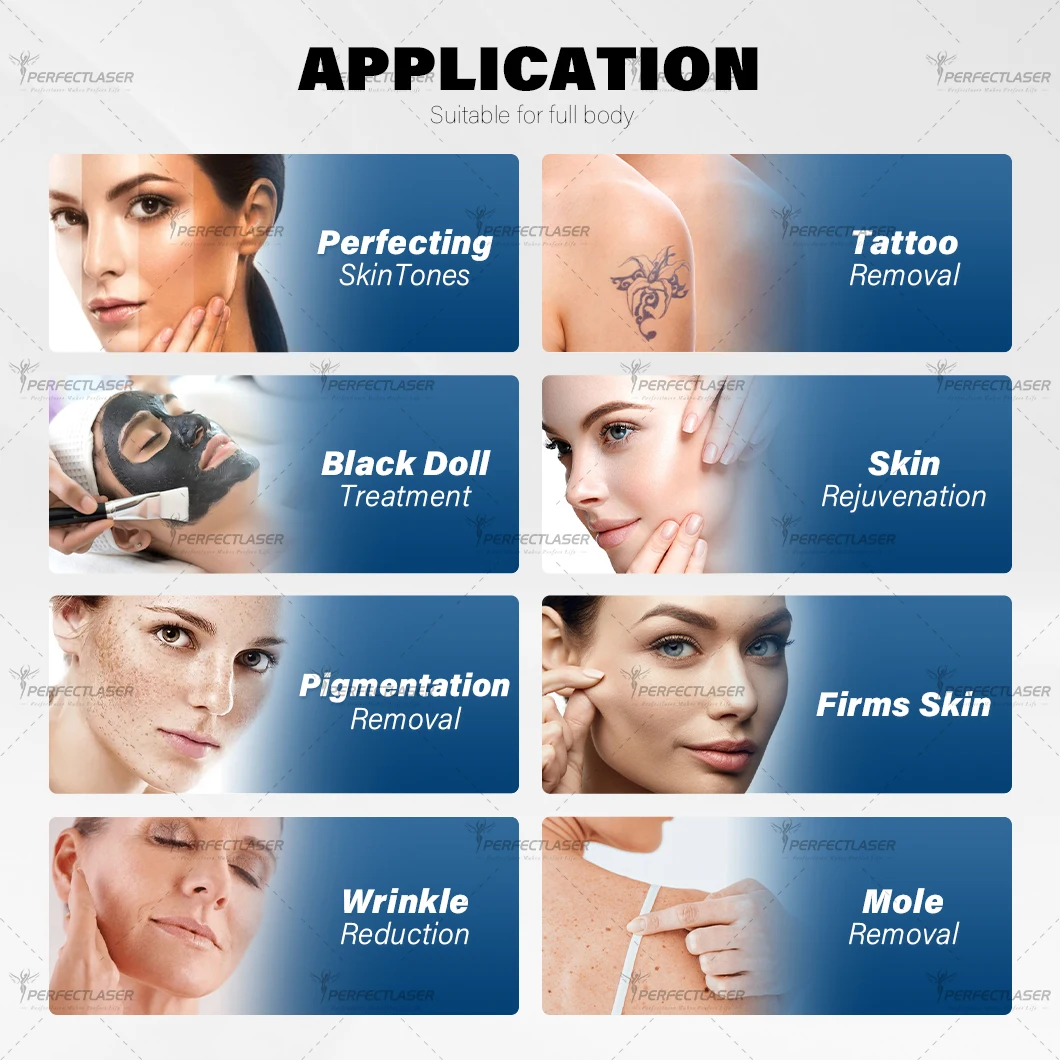 Portable Laser Tattoo Removal Machine Picosecond Eyebrow Removal 1064 Nm 755nm 532nm Q Switched Nd Yag Pico