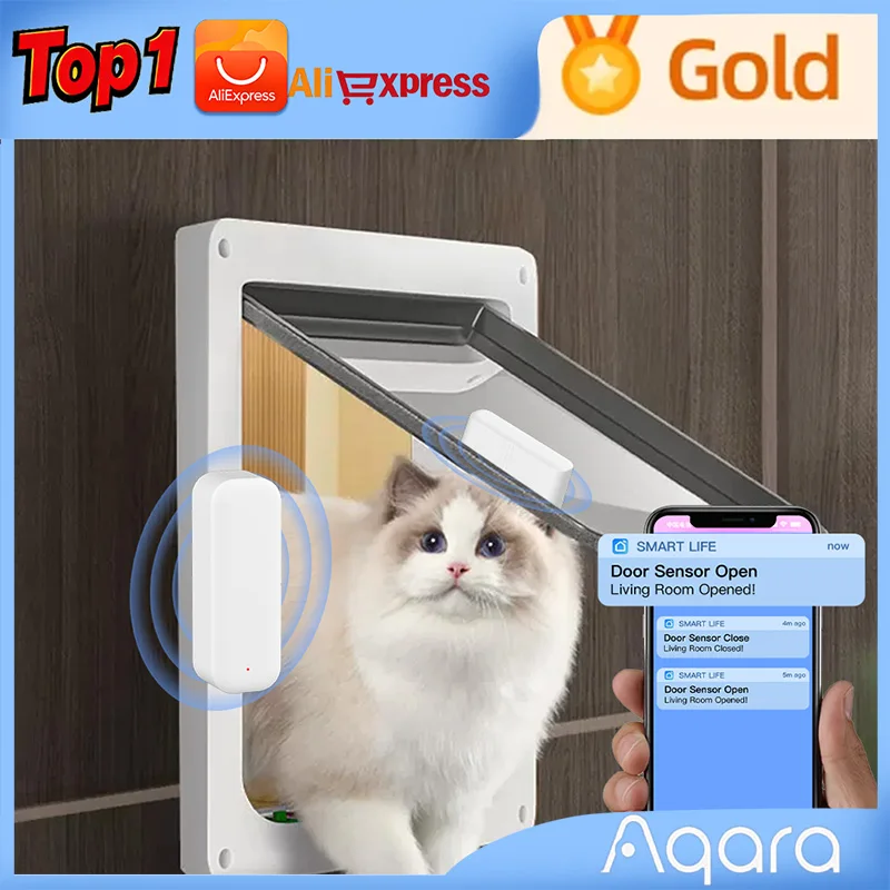 Беспроводной дверной датчик Aqara Zigbee, датчик двери и окна, умный мини-датчик двери, окна, работает с приложением Mi Home для Apple Hmekit