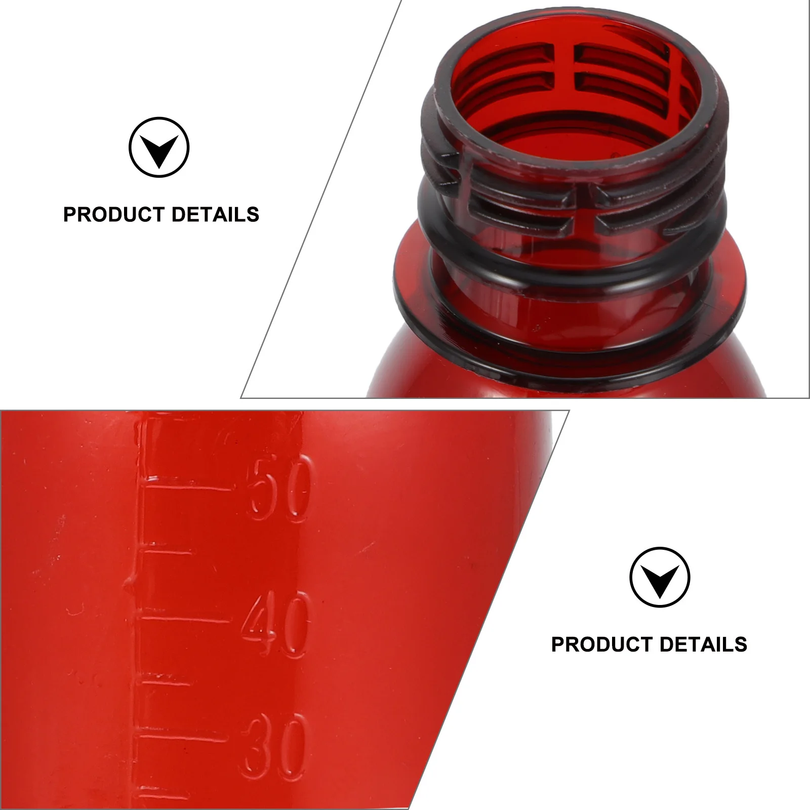 

20Pcs Pet Plastic Graduated Reagent Bottle Leak Proof Chemical Laboratory Transparent Storage Bottle for School Hospital Kitchen