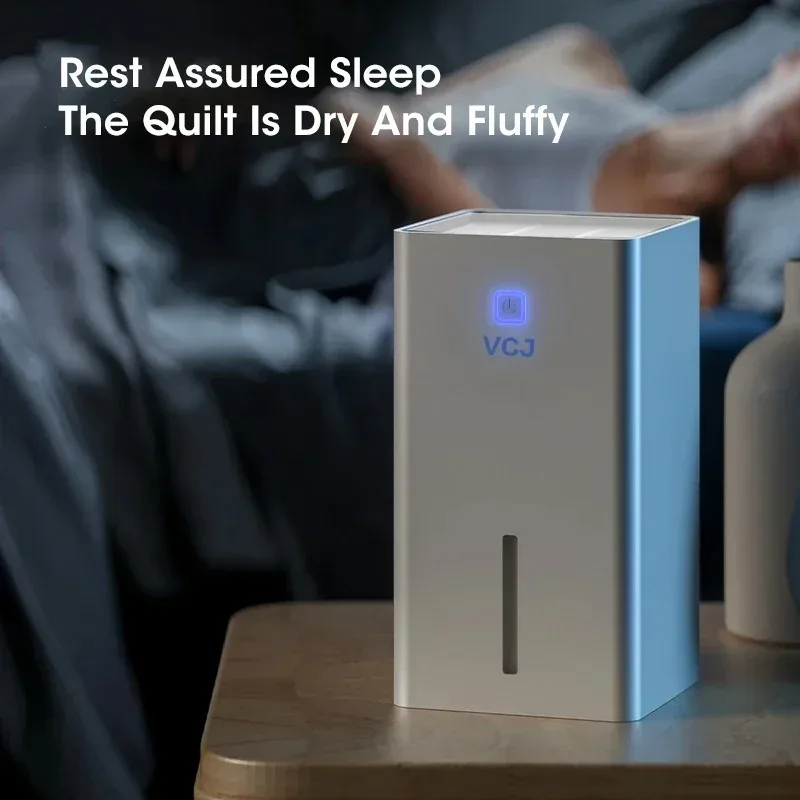 Portable 1.1L Efficient Smart Dehumidifier Air Purifier Moisture Absorber Anti Damp Mold for Home Office Travel