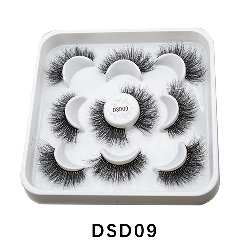 新しい 5 ペア 8-25 ミリメートルナチュラル 3D つけまつげ DINGSEN 偽まつげメイクアップキットミンクまつげエクステンションミンクまつげ maquiagem