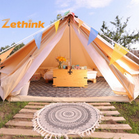 Zethink luxury family outdoor camping 3M 4M 5M 6m 7m waterproof cotton canvas bell tent