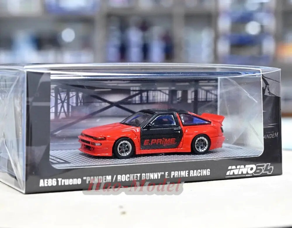 INNO 1/64 For ROCKET BUNNY COROLLA TRUENO AE86 Alloy Diecast Model Car Simulation Toys Birthday Gifts Hobby Display Collection