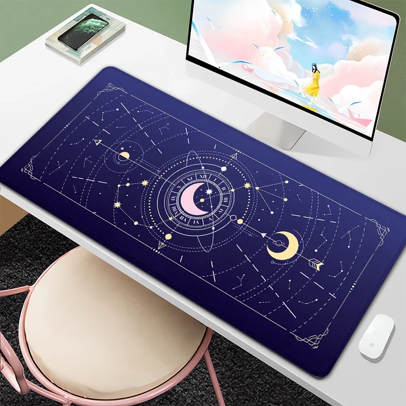 Mystery Constellations Gaming Mouse Mat Cute Kawaii Tarot Card Mouse Pad Pc Accessories Large Xxl Mousepad Pink Laptop Deskpad