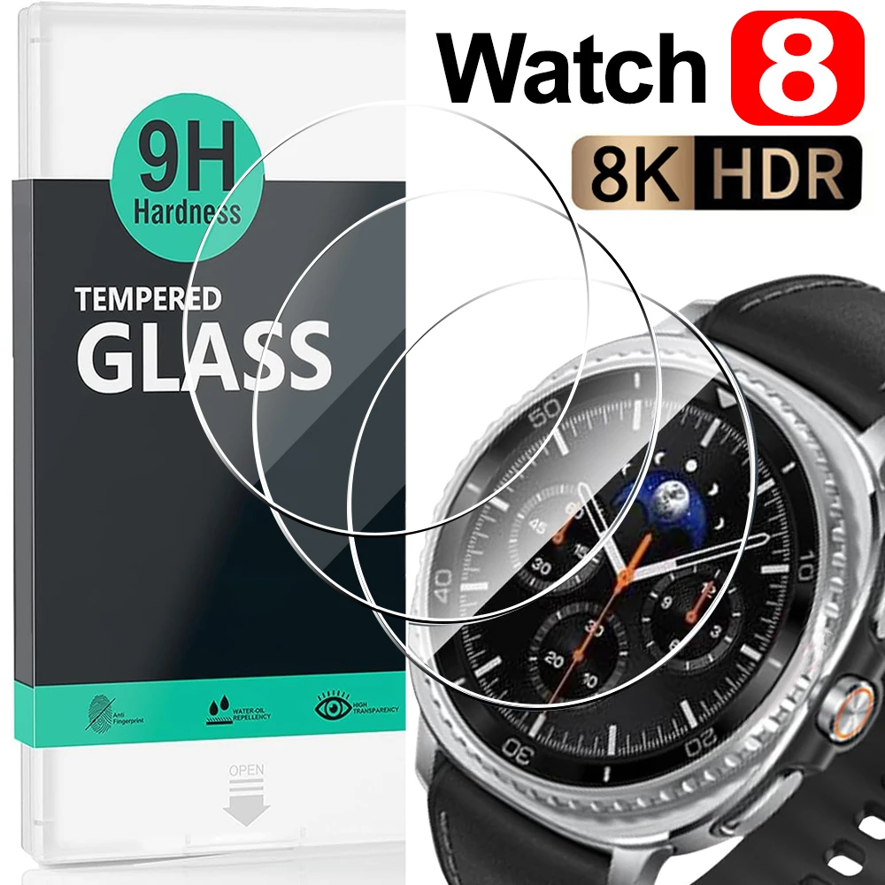 

5/3/1 шт. закаленные пленки для Samsung Galaxy Watch 8 40/44 мм HD прозрачные защитные пленки из закаленного стекла для Samsung Watch 8 Classic