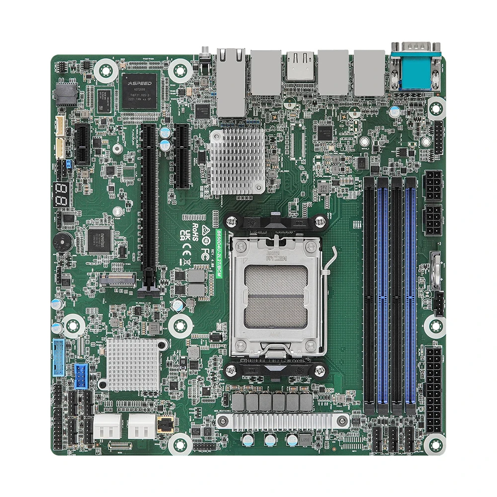 B650D4U-2L2T/BCM server motherboard supports AM5 (LGA 1718)AMD Ryzen 7000 DDR5