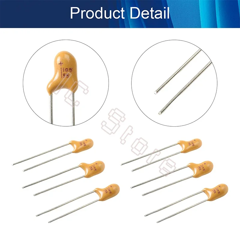 100PCS 16V 25V 35V 50V Capacitor de tântalo 0.1 0.15 0.22 0.33 0.47 1 2.2 3.3 4.7 6.8 10 15 22 33 47 100 104 105 106 225 226uf DIP