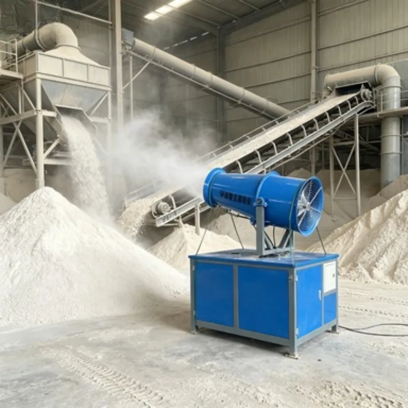 Mist Spraying Equipment Cooling Fog Cannon 80m High Pressure Portable System for Feedlot and Greenhouse Use
