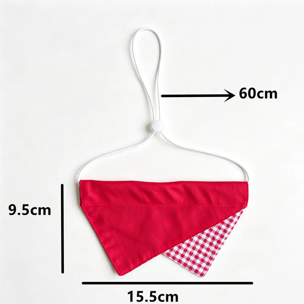 Custom Print Pet Drool Bib Cotton Triangle Bandana Custom Text  Adjustable Scarf for Puppy Kitten Dogs Cats view 6