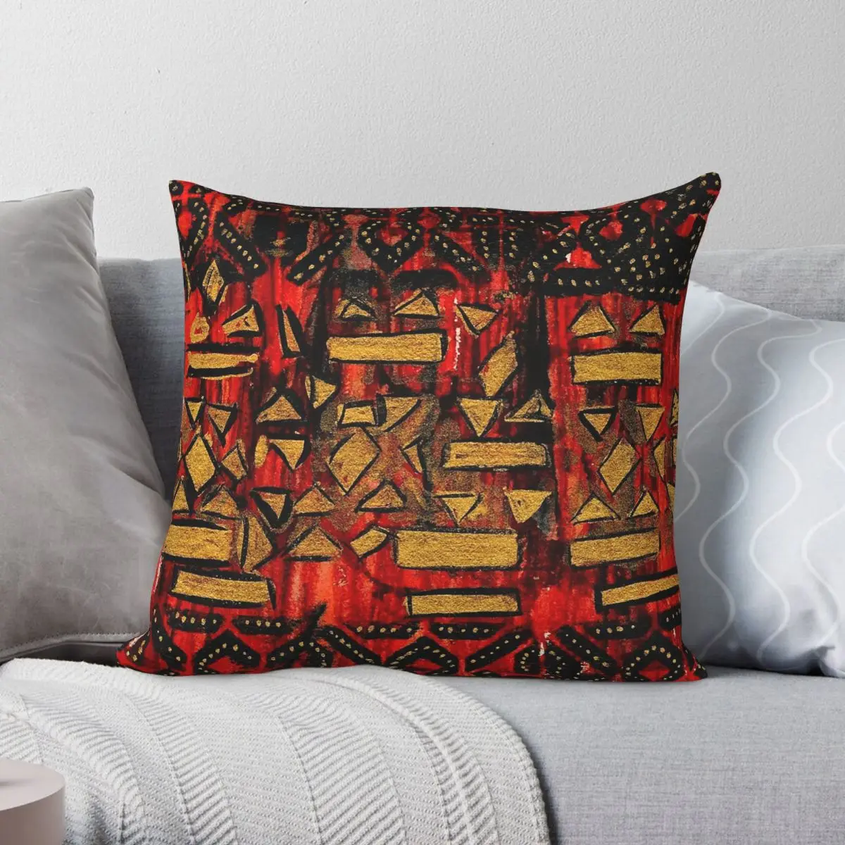 African Tribal Mudcloth Pillowcase Polyester Linen Velvet Creative Zip Decor Pillow Case Car Cushion Cover 18