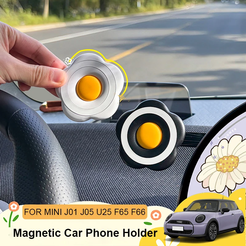 Magnetische Autotelefoonhouder Voor MINI Countryman One/Cooper/Cooper S, Car Phone Holder Telefoon Houder Auto Air Vent Telefoonhouder Voor Auto,Grey