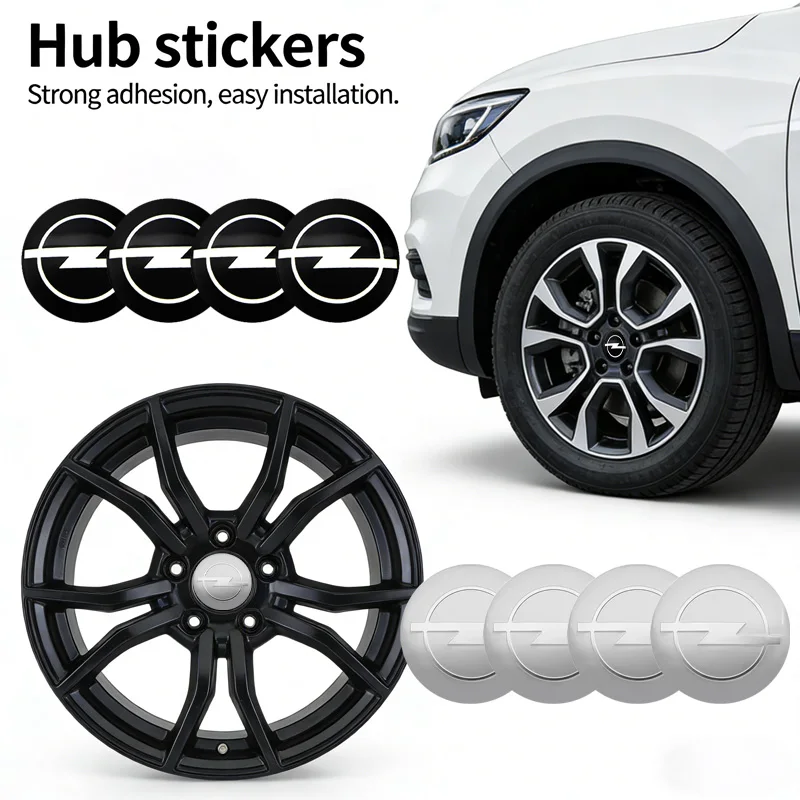 

4pcs Car wheel hub badges and wheel hub logo stickers For Opel Corsa Astra Insignia Vectra Zafira Meriva Mokka Grandland Vivaro