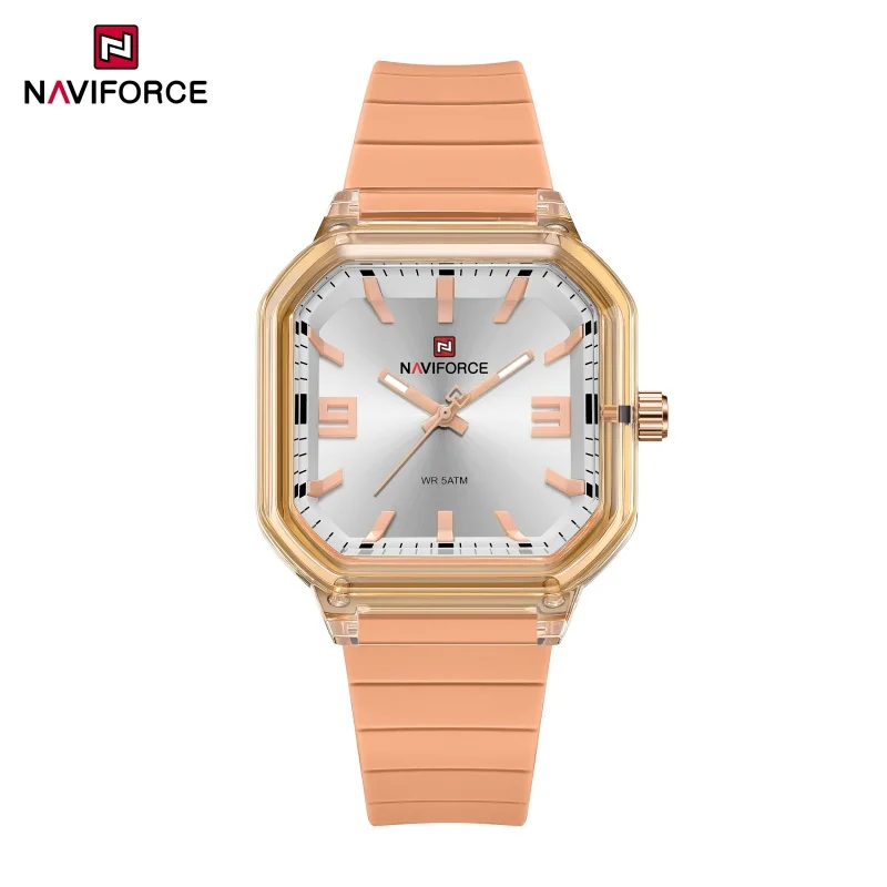 

NAVIFORCE NF6108 Women's Simple Watch Quartz Watch Luminous Pointer Display Silicone Strap Acrylic Watch Mirror High Quality